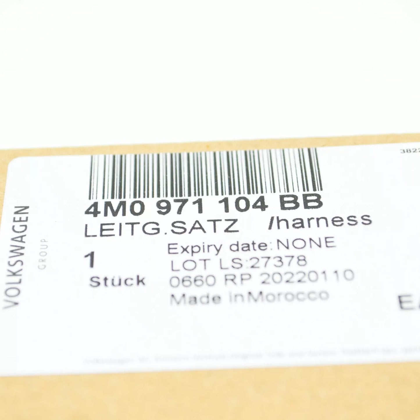 NEW AUDI Q7 4M REAR BUMPER PDC AID WIRING HARNESS 4M0971104BB ORIGINAL