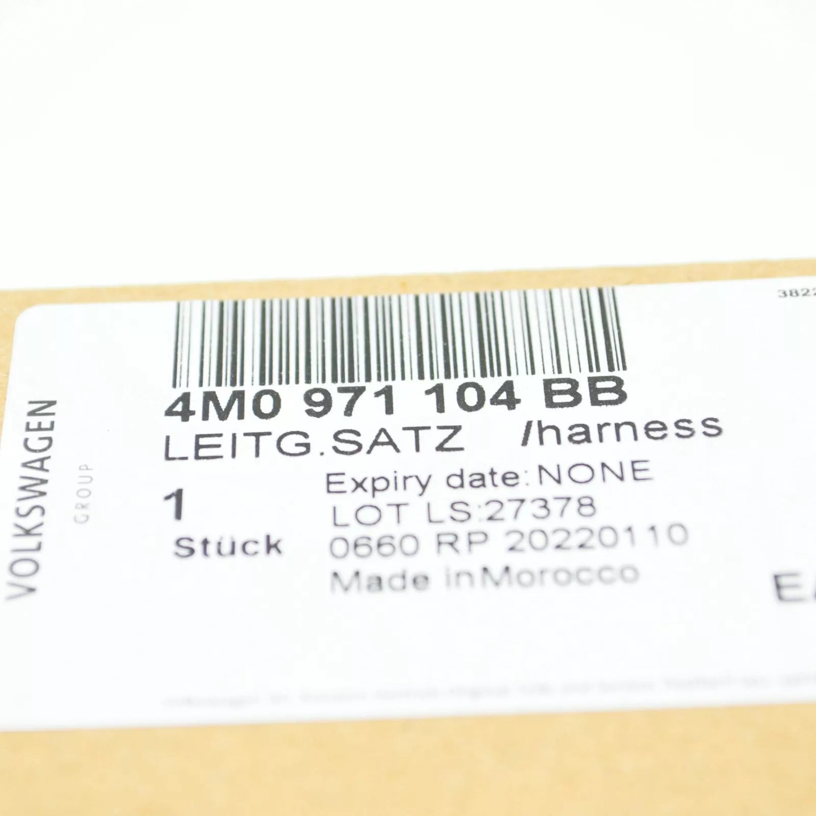 NEW AUDI Q7 4M REAR BUMPER PDC AID WIRING HARNESS 4M0971104BB ORIGINAL