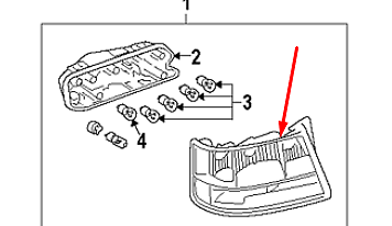 new audi a6 c6 rear right taillight led 4f5945096n original