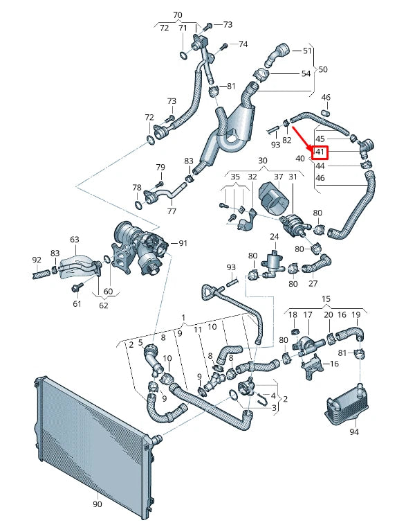 NEW VW TOURAN 5T ENGINE HOSE QUICK ACTING COUPLING 5Q0122291AD