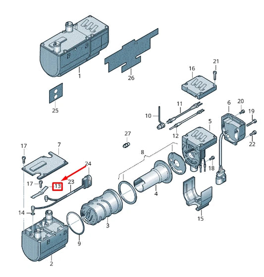 NEW VW CRAFTER 2F MK1 HEAT EXCHANGER HOUSING RETAINING PLATE 7M3819195