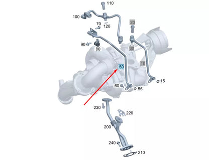 NEW MERCEDES-BENZ SPRINTER W906 LUBRICATING OIL LINE A6511801220 ORIGINAL