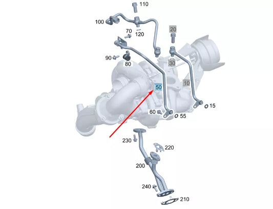 NEW MERCEDES-BENZ SPRINTER W906 LUBRICATING OIL LINE A6511801220 ORIGINAL