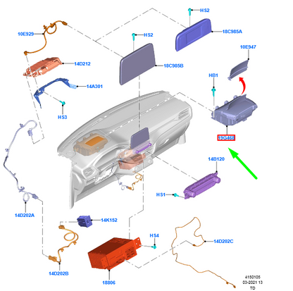 new ford kuga mk3 vehicle emergency message module 2556327 original