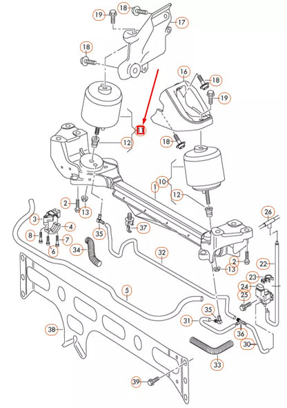 NEW VW PHAETON GP4 MK4 ENGINE MOUNT BONDED RUBBER BUSH 3D0199381N ORIGINAL