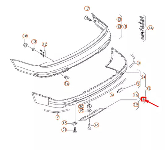 NEW AUDI Q7 4L REAR BUMPER COVER SPACER PANEL LOWER 4L0807819HV7W