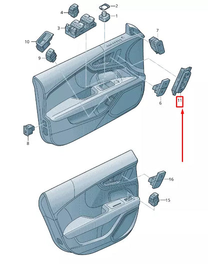 NEW AUDI A6 AVANT C7 FRONT LEFT SEAT CONTROL SWITCH LHD 4G09597695PR ORIGINAL