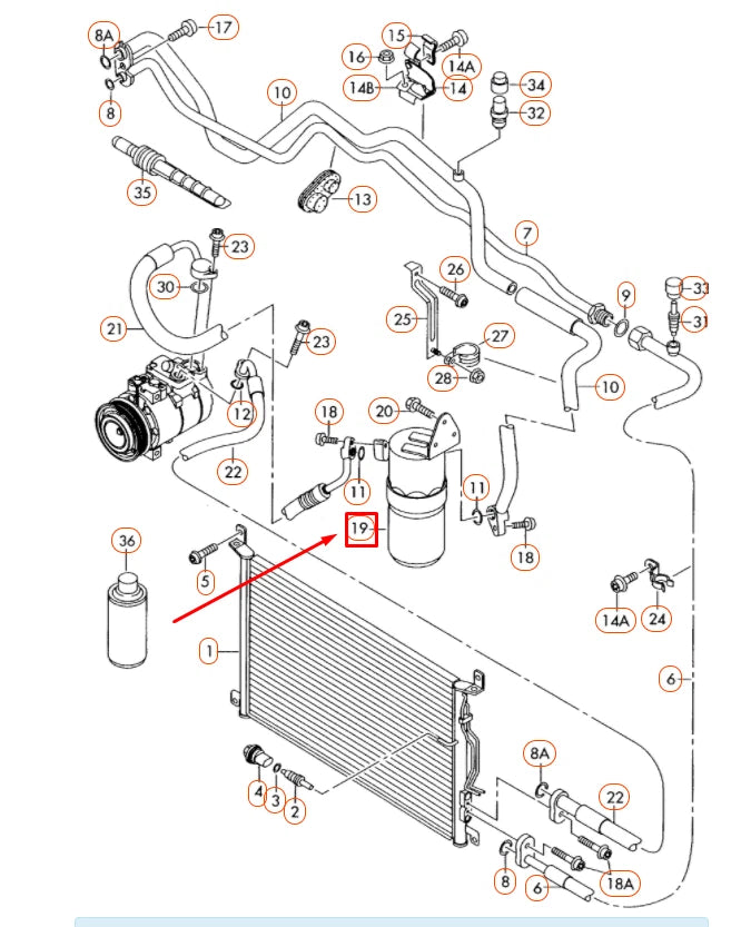 NEW AUDI A8 D3 A/C RECEIVER DRIER 4E0820189G ORIGINAL