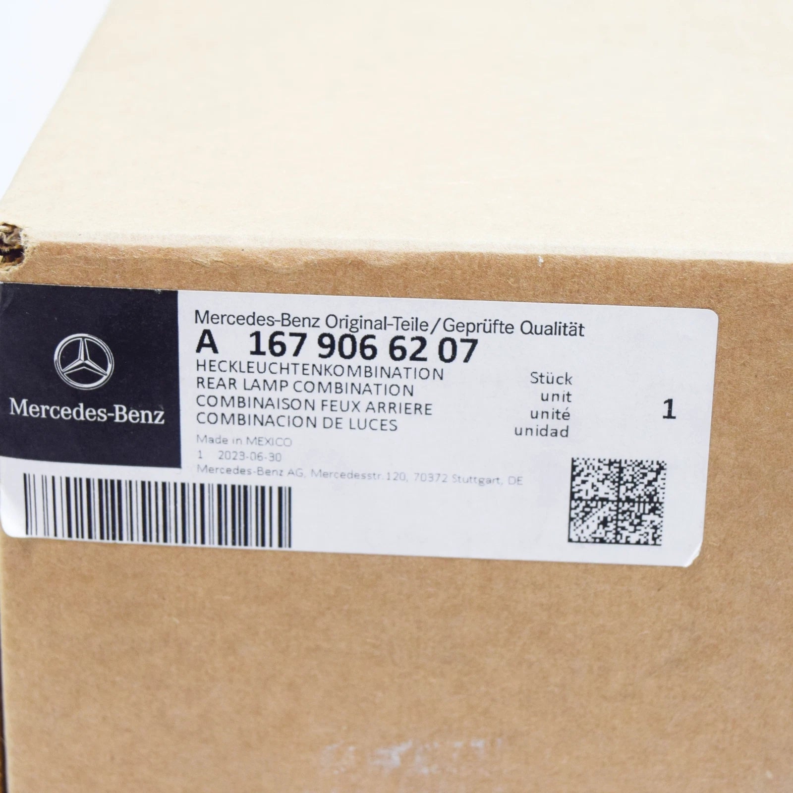 NEW MB GLE W167 COUPE REAR RIGHT OUTER TAILLIGHT LAMP LHD A1679066207 ORIGINAL