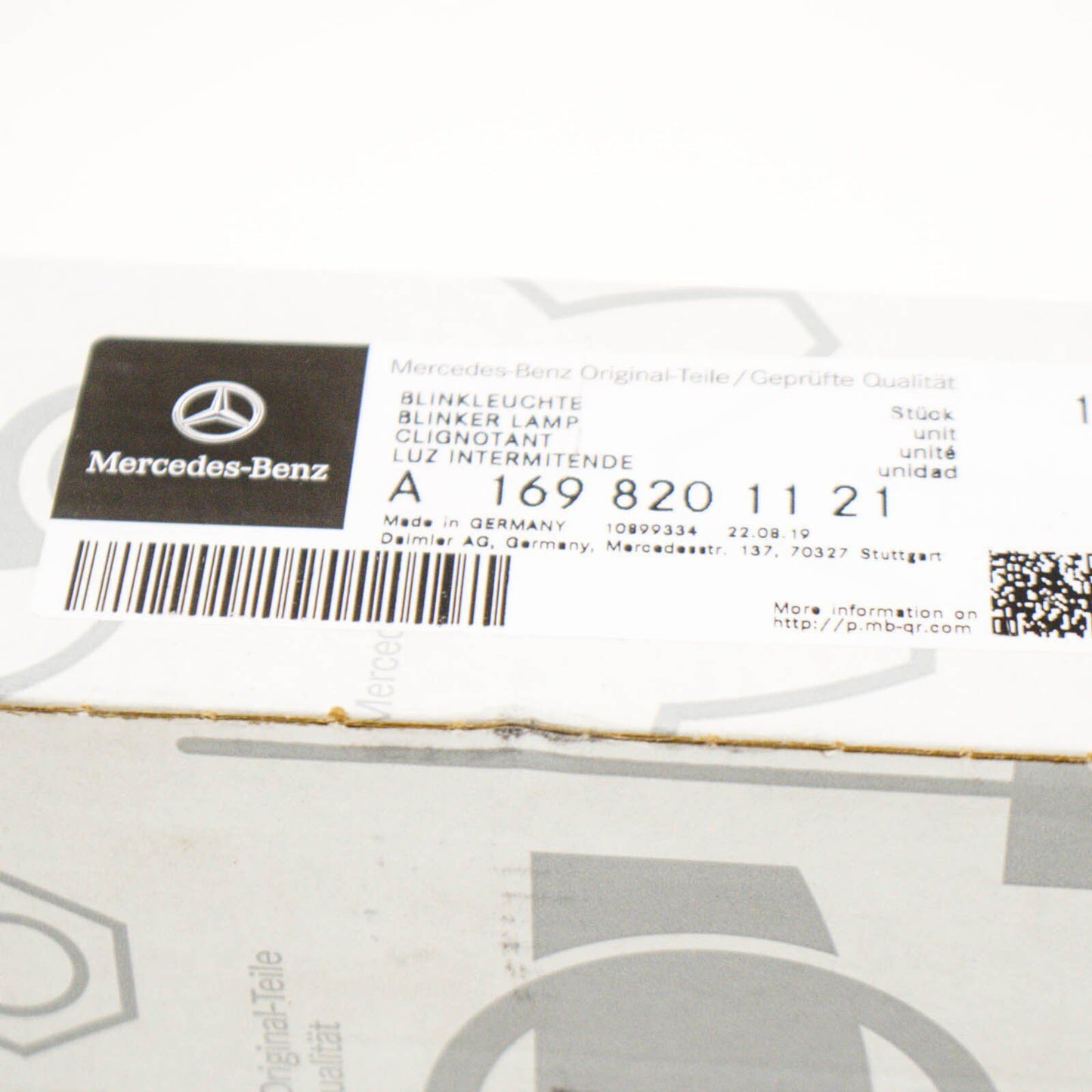 NEW MERCEDES BENZ A W169 LEFT MIRROR TURN SIGNAL A1698201121 ORIGINAL