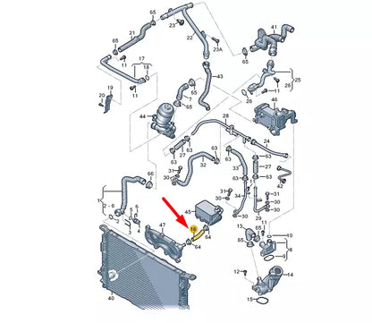 NEW AUDI A6 C7 COOLANT HOSE 059121073P ORIGINAL