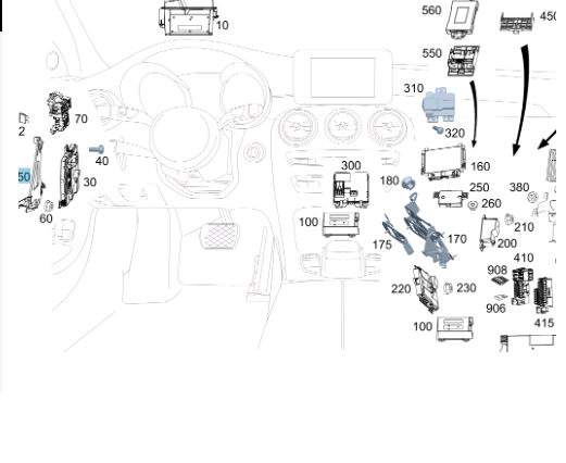 NEW MERCEDES-BENZ GLC COUPE C253 SAM CONTROL UNIT BRACKET A2535450000 ORIGINAL