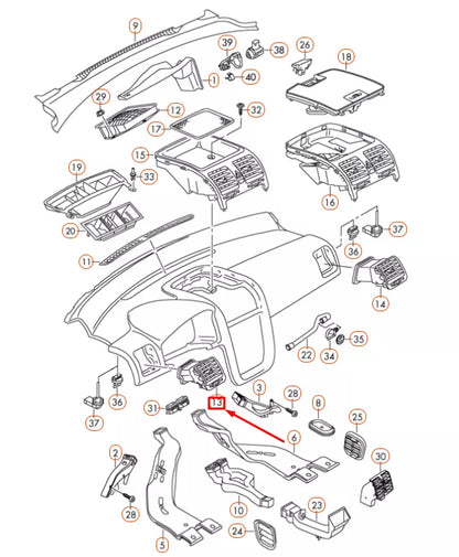 NEW VOLKSWAGEN GOLF 1K MK5 FRONT LEFT DASHBOARD AIR VENT 1K0819703D1QB ORIGINAL