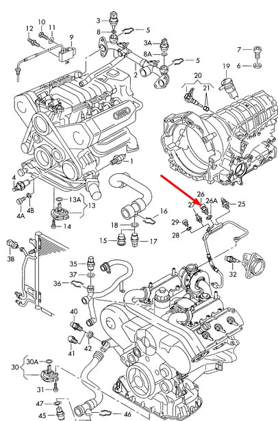 NEW AUDI Q7 4L OIL TEMPERATURE SENSOR 059919563 4.2 TDI ORIGINAL