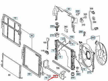 NEW MERCEDES-BENZ S W221 LOWER AIR DUCT BAFFLE A2215052630 ORIGINAL