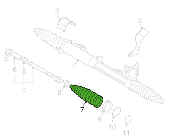 NEW VOLKSWAGEN TOUAREG 7L STEERING RACK PROTECTIVE PINION 2H0422831 ORIGINAL