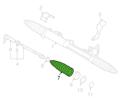 NEW VOLKSWAGEN TOUAREG 7L STEERING RACK PROTECTIVE PINION 2H0422831 ORIGINAL
