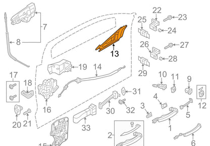 NEW AUDI A6 C7 FRONT LEFT INTERIOR RELEASE DOOR HANDLE 4G0837019A 4PK ORIGINAL