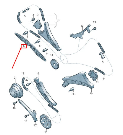 NEW AUDI Q7 4M RIGHT ENGINE TIMING CHAIN SLIDE GUIDE 06M109514F