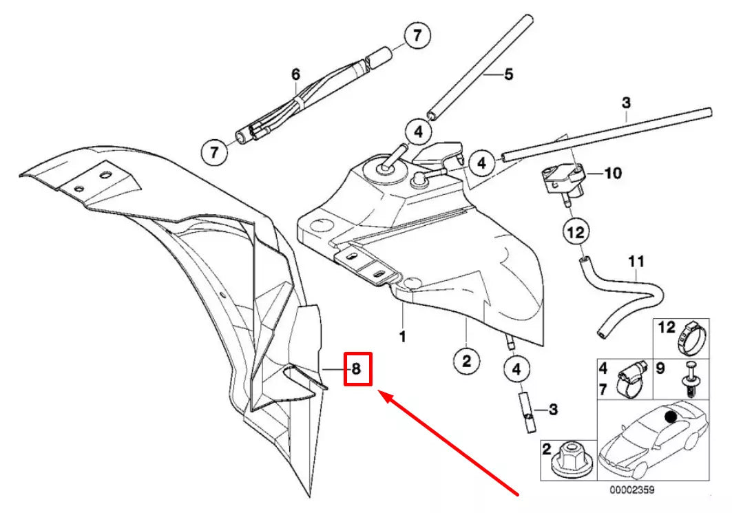 NEW BMW 3 COMPACT E36 STONE GUARD 2227852 16132227852 ORIGINAL