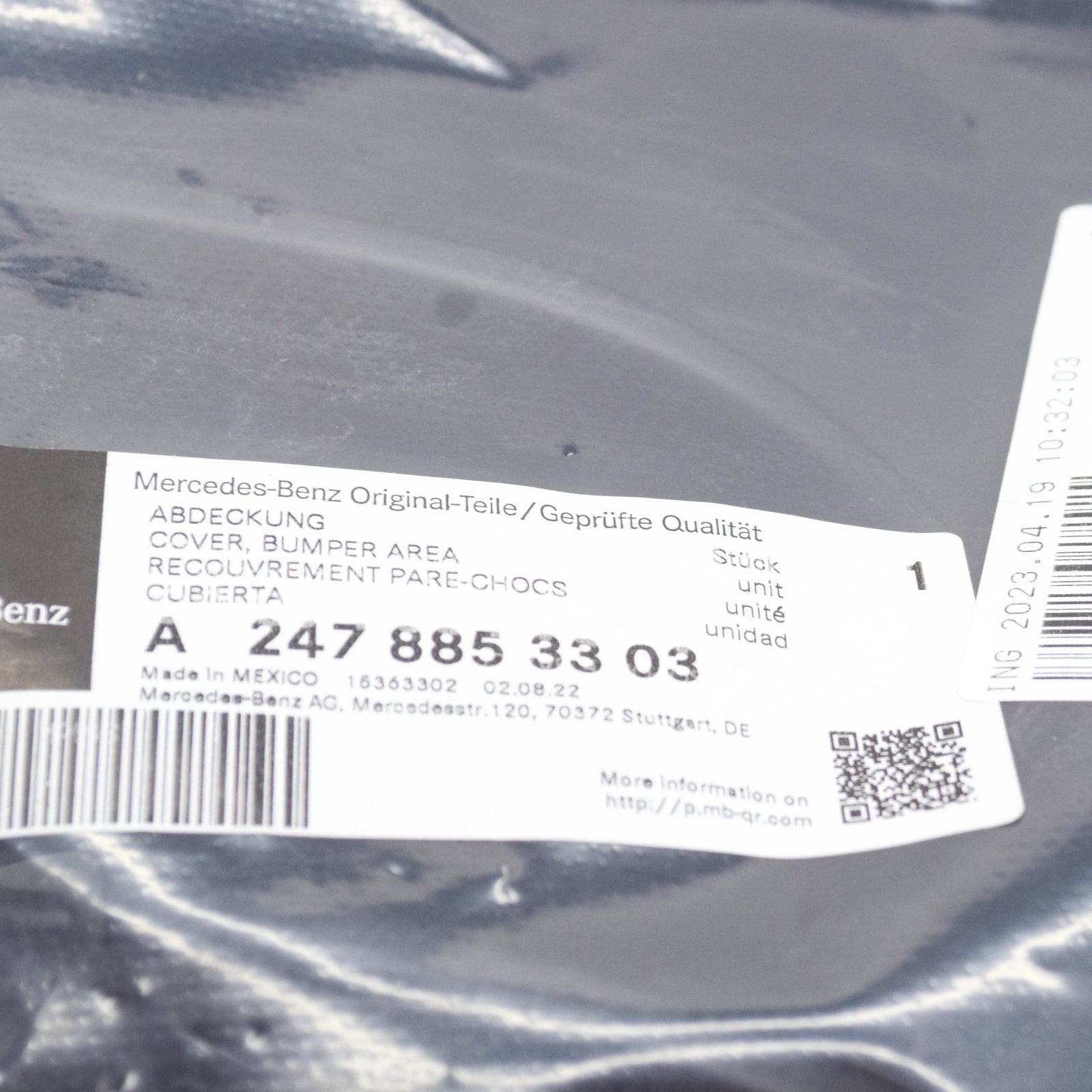 NEW MB GLB X247 FRONT BUMPER AREA LEFT LOWER INNER COVER A2478853303 ORIGINAL