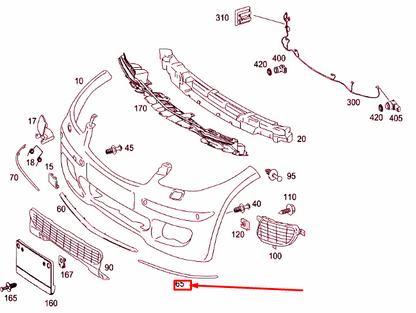 new mercedes-benz a-class w169 front left bumper molding a1698850174 original