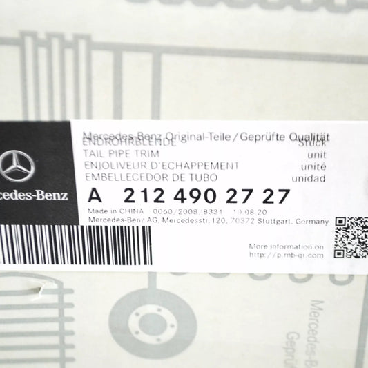 NEW MERCEDES-BENZ GLE W166 LEFT TAIL PIPE COVER A2124902727 ORIGINAL