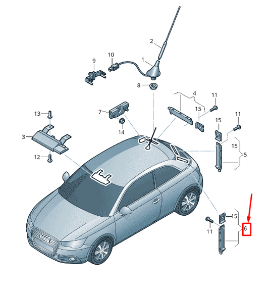 new audi a1 8x left upper antenna amplifier 8x4035225a original