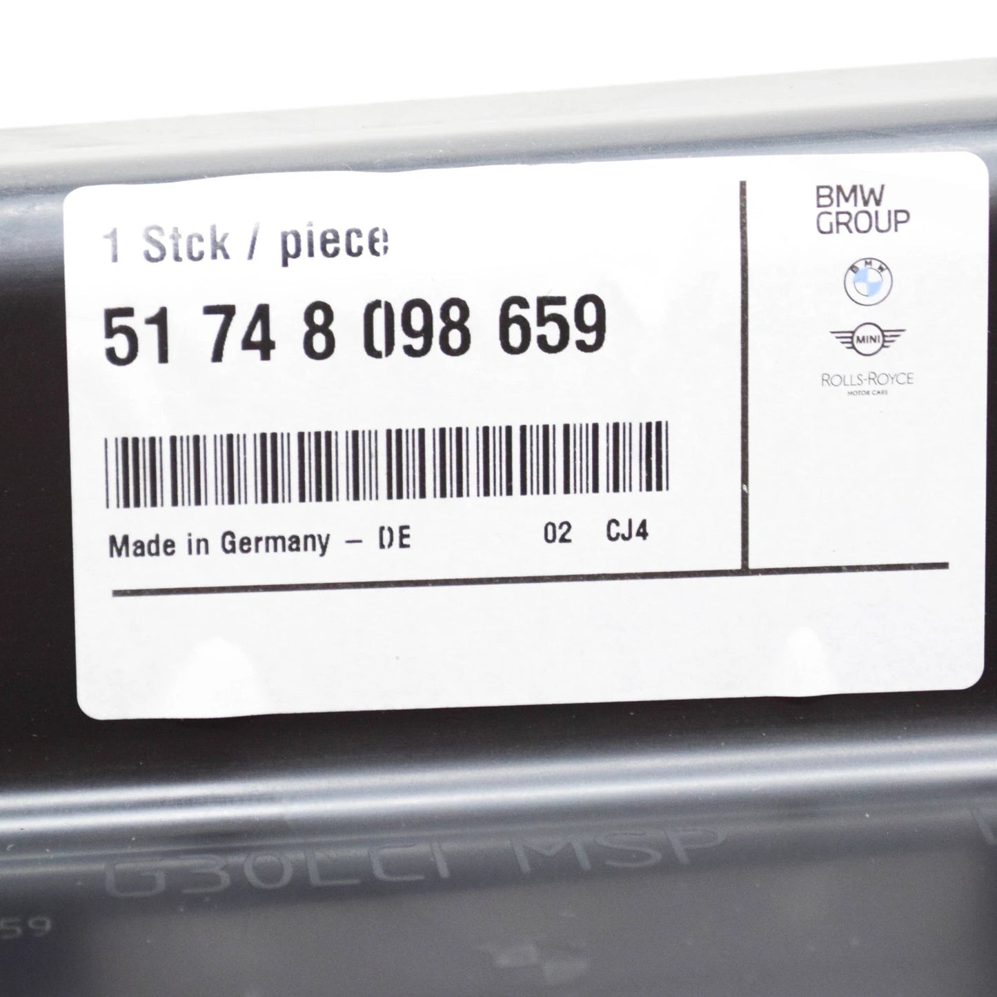 NEW BMW 5 G30 LEFT RADIATOR AIR DUCT 51748098659 ORIGINAL