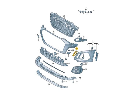 NEW AUDI A3 LIMOUSINE 8Y FRONT RIGHT BUMPER TRIM 8Y08073429B9 ORIGINAL