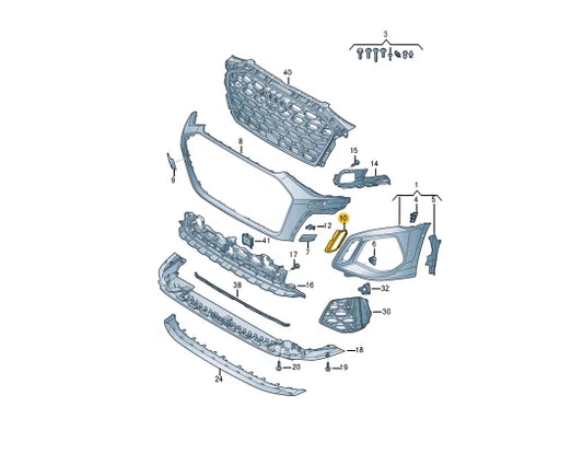 NEW AUDI A3 LIMOUSINE 8Y FRONT RIGHT BUMPER TRIM 8Y08073429B9 ORIGINAL