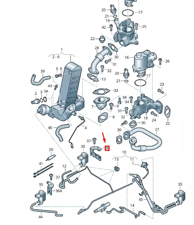 NEW VW TOUAREG 7P MK2 SOLENOID VALVE RETAINER 057131086J