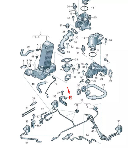 NEW VW TOUAREG 7P MK2 SOLENOID VALVE RETAINER 057131086J