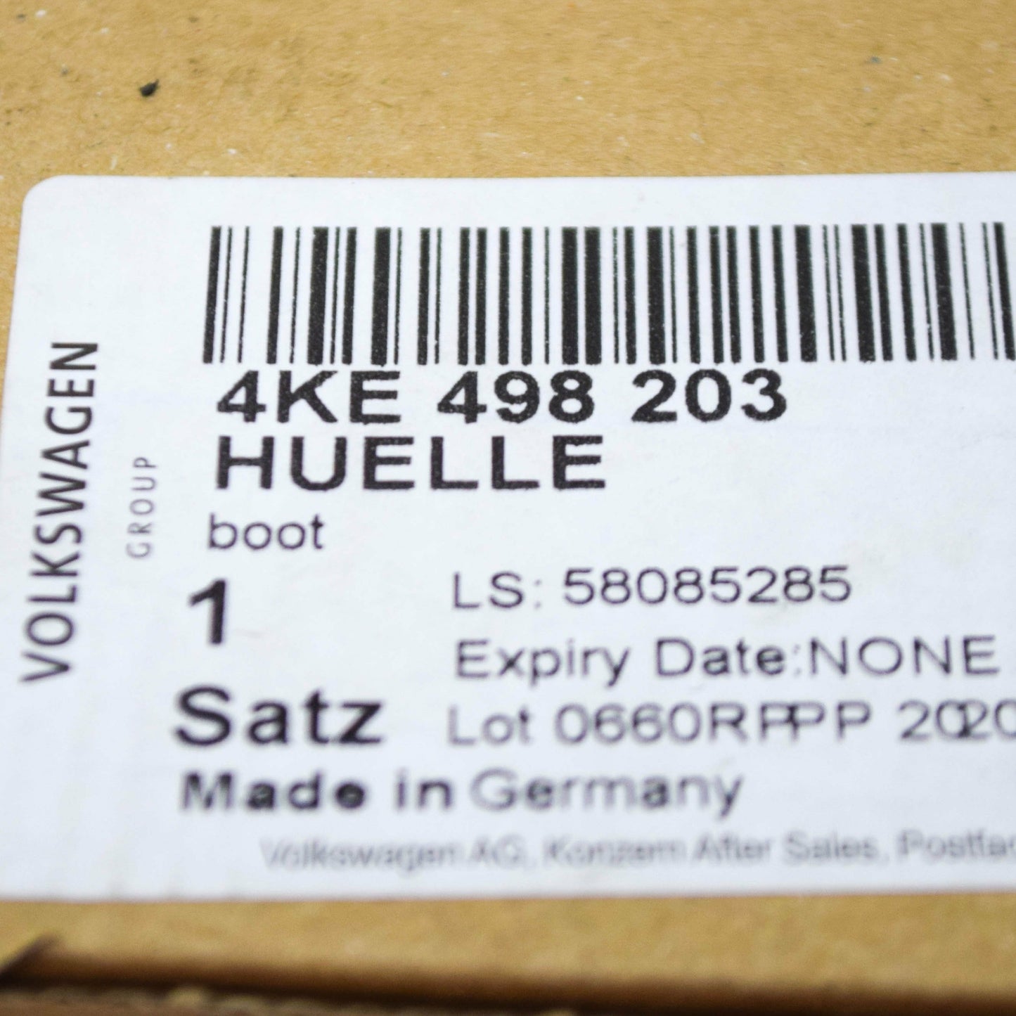 NEW AUDI A6 C8 ALLROAD FRONT AXLE SHAFT JOINT KIT 4KE498203 ORIGINAL