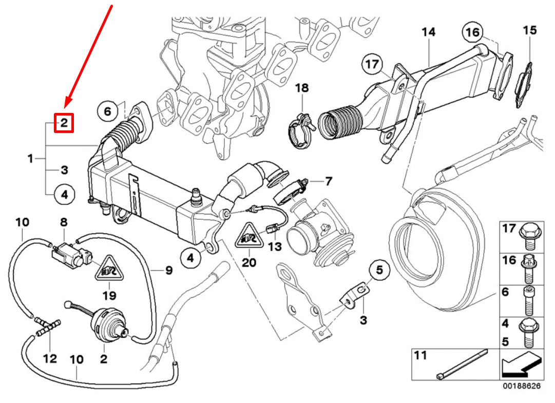 NEW BMW 3 E90 EGR VACUUM MODULATOR 11717796883 7796883 ORIGINAL