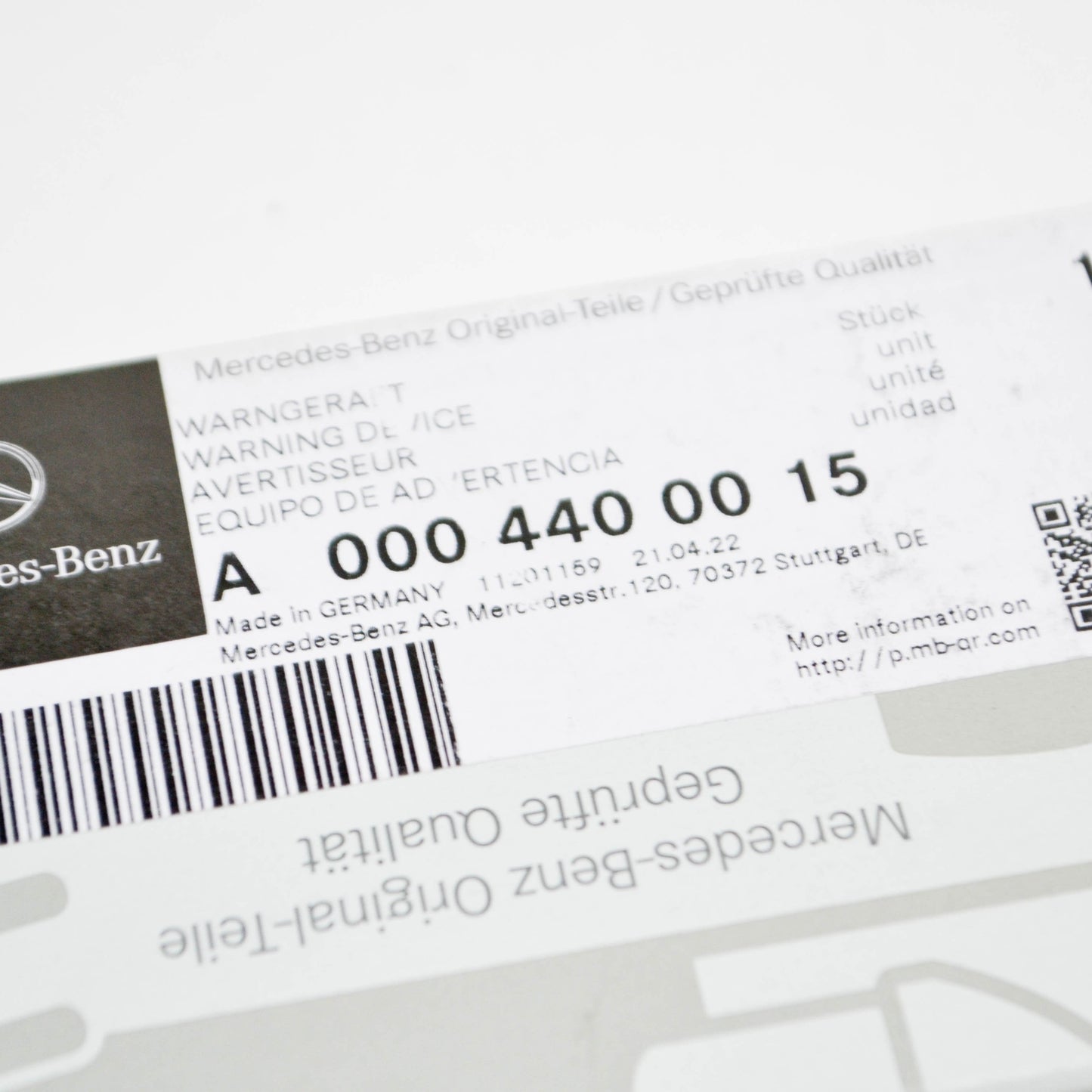 NEW MB SPRINTER 906 LEFT MIRROR PARKTRONIC WARNING DEVICE A0004400015 ORIGINAL