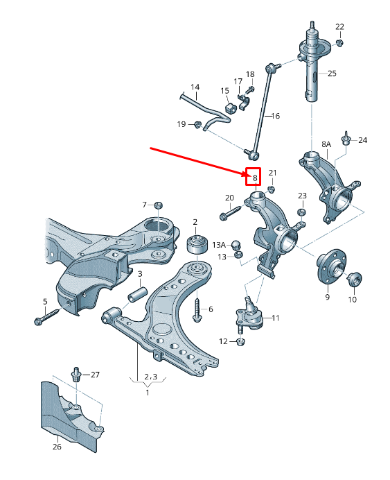 new audi a1 mk1 rear left wheel bearing housing 8x0407253 original