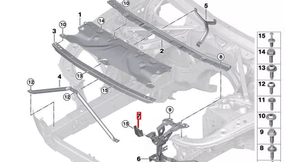 NEW BMW M5 F90 FRONT LOCK PANEL LEFT 51747407769 ORIGINAL