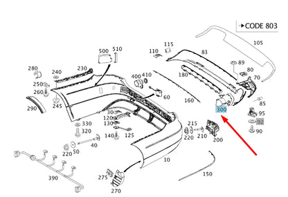 NEW MERCEDES-BENZ E W212 AMG REAR RIGHT EXHAUST PIPE TIP A2314900227 ORIGINAL