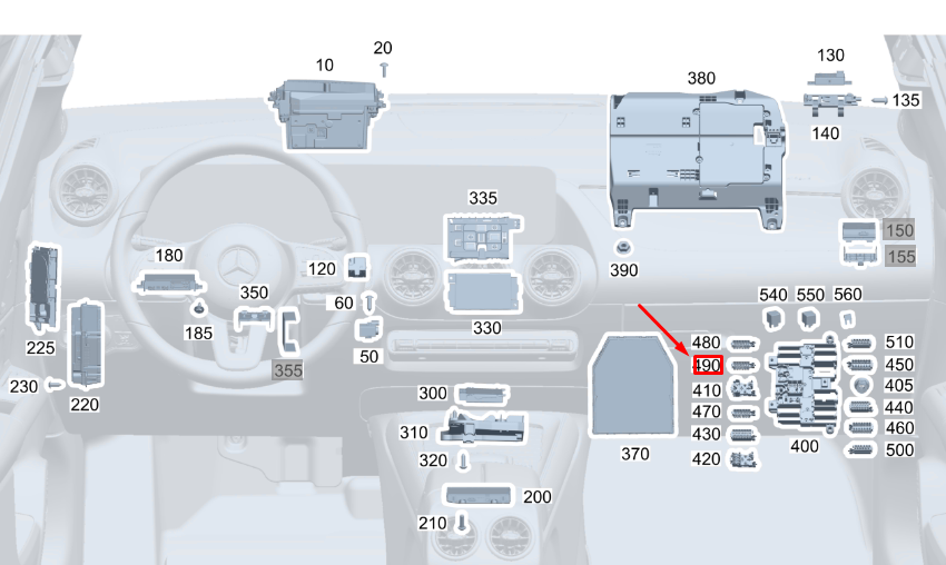 new mercedes-benz gla h247 module 4 code c relay unit a1779063502 original