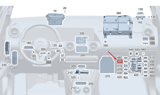 new mercedes-benz gla h247 module 4 code c relay unit a1779063502 original