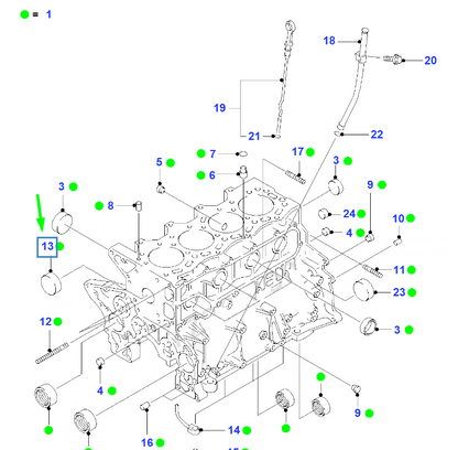 new ford ranger mk2 cylinder block expansion plug xm34-6c057-aa 3573761 original