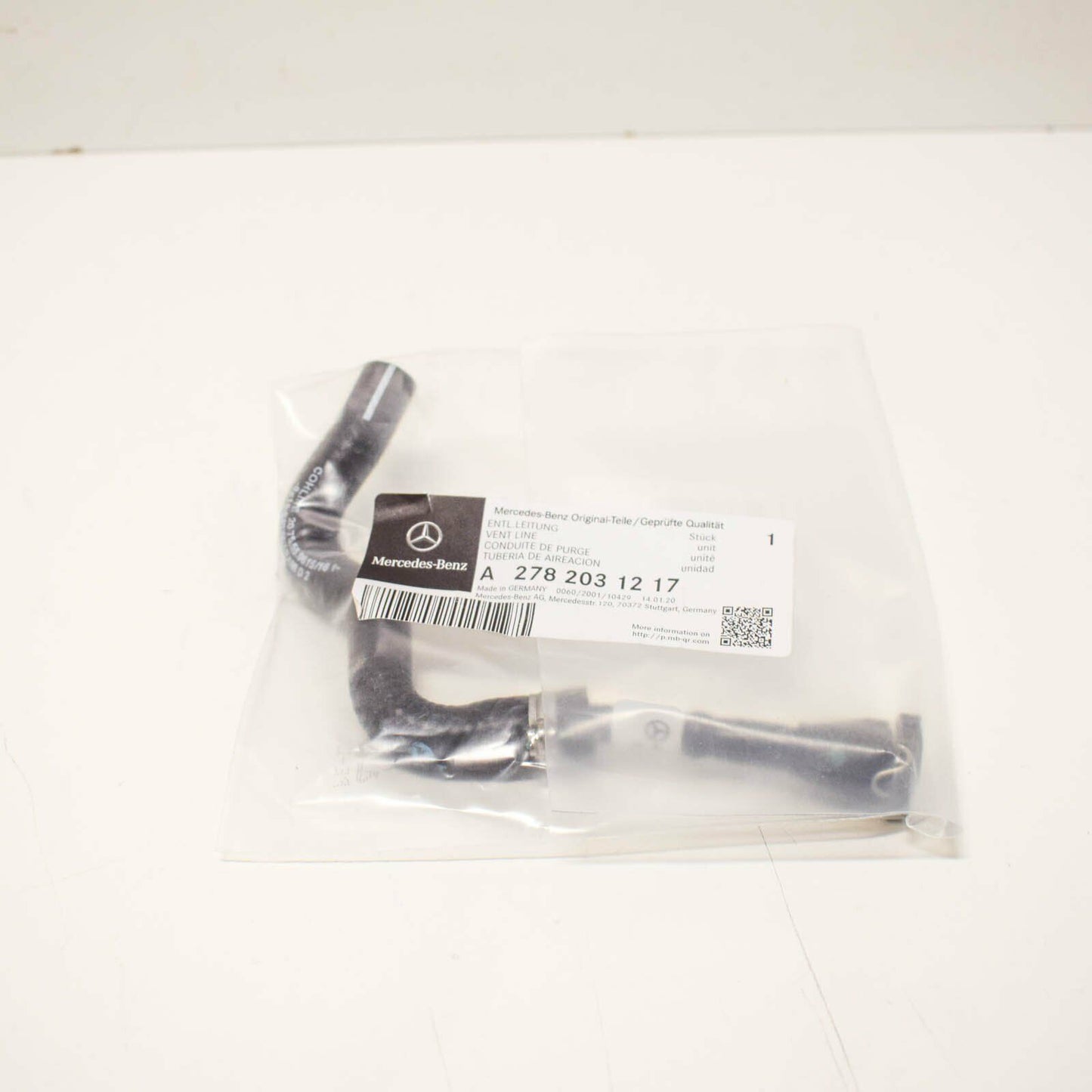 NEW MERCEDES BENZ GL X166 TIMING CASE VENT PIPE HOSE A2782031217 ORIGINAL