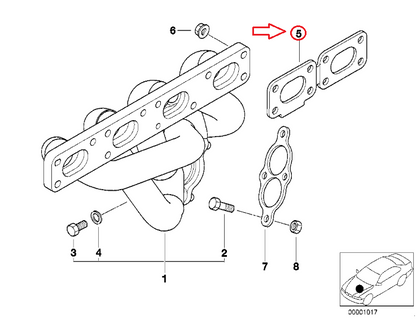 new bmw z3 e36 exhaust manifold gasket seal 11621435366 original