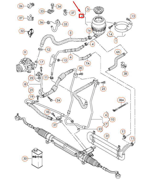NEW AUDI A4 B8 POWER STEERING PUMP TANK 4F0422371D ORIGINAL