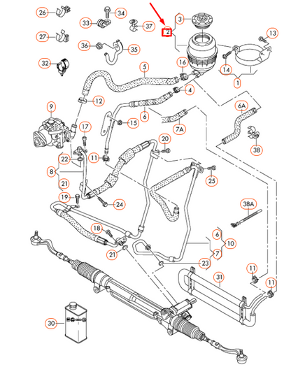 NEW AUDI A4 B8 POWER STEERING PUMP TANK 4F0422371D ORIGINAL