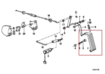 NEW BMW 3 E30 GAS ACCELERATOR PEDAL LHD 35411118210 ORIGINAL