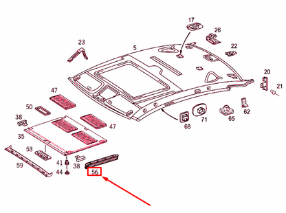 NEW MERCEDES-BENZ E W210 LEFT LATERAL HEADLINER A2107800340 ORIGINAL