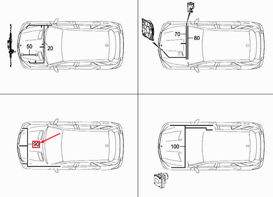 new mercedes-benz ml w166 upfront sensors wiring harness a1664404809 original