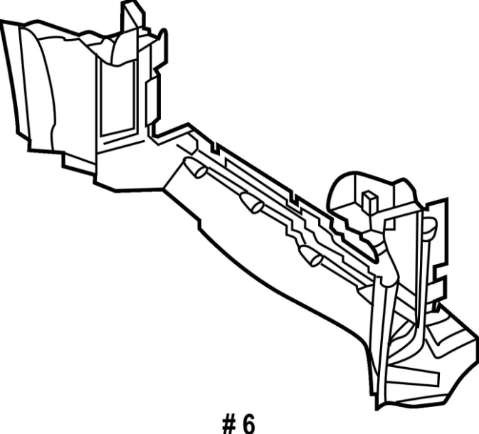 new mb e w211 front radiator air baffle covering a2115051630 original
